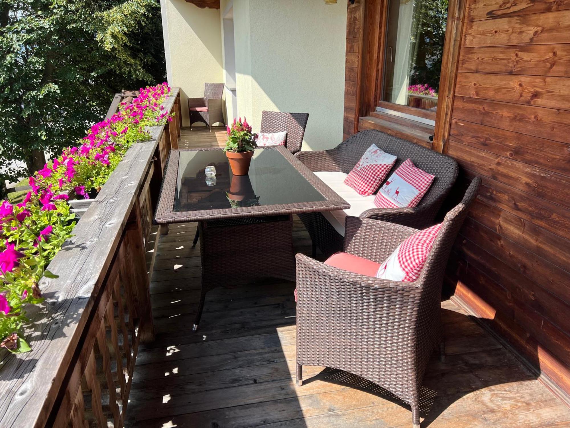 Ferienwohnung Platzhirsch Panorama View Balkon, Gartensauna, Garten, Grillplatz Stumm Ngoại thất bức ảnh